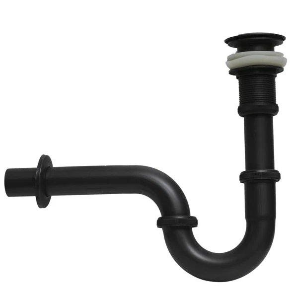 Füme Siyah Lavabo Sifonu Esli Pop Up Özellikli (Lüx, %100pirinç) ürün görseli 1