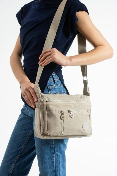 Kadın Postacı Çanta Hafif Klinkır Kumaş Çok Cepli Çapraz Askılı Omuz Çantası 25*20 Cm Günlük Çanta ürün görseli 1