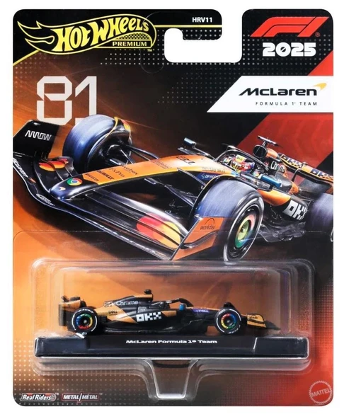 Hot Wheels Premium Formula 1 Yarış Arabası Mclaren Formula 1 Team JKD81 'Oscar Piastri' ürün görseli 1
