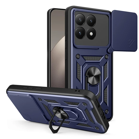 Xiaomi 15T Kılıf Magnetik Standlı Kamera Korumalı Sürgülü Vega Kapak ürün görseli 1