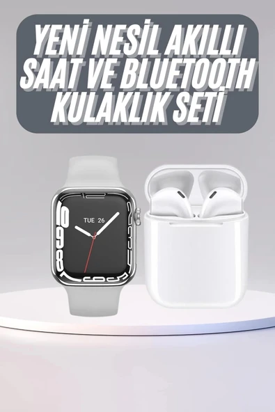 Akıllı Saat Kulaklık Hediyeli Uyku ve Sağlık Takibi Yapabilen Uzun Ömürlü P121496S6884 ürün görseli 1