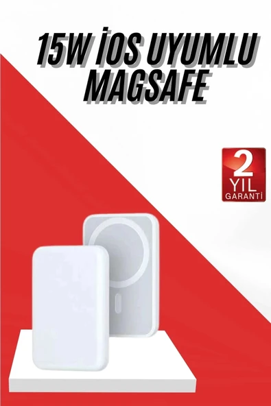 İOS Uyumlu Magsafe Kablosuz 15w Şarj Powerbank Magesafe P121721S4117 ürün görseli 1