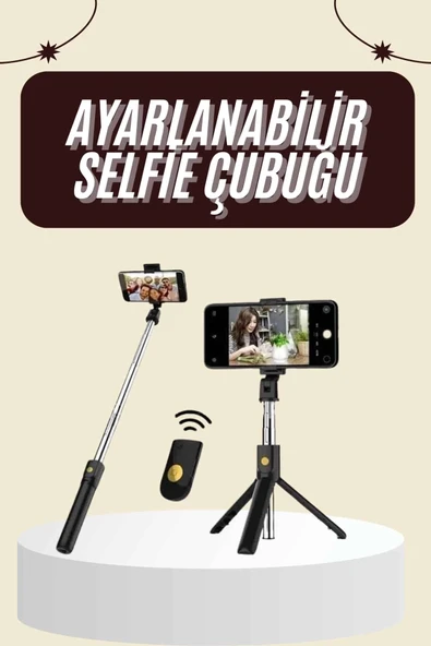 Cep Telefonu Tripod Standı Manyetik Selfie Sopa Bluetooth Uzaktan Kumandalı P121829S3382 ürün görseli 1