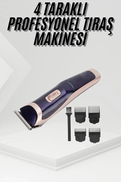 Tıraş Makinesi 4 Başlıklı Paslanmaz Çelik Bıçaklı Tüm Saç Tiplerine Uygun P121992S2484 ürün görseli 1
