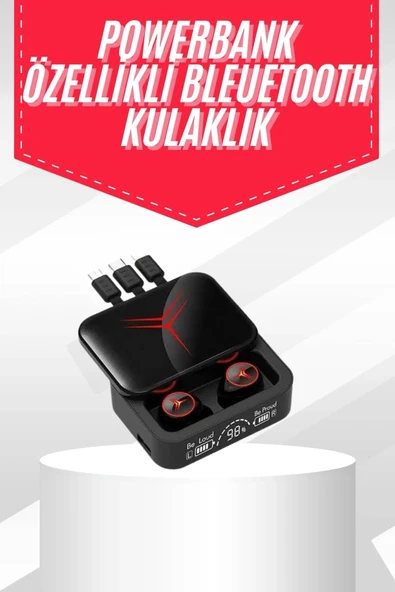 Tws Powerbank Kutulu Dijital Göstergeli Bluetooth Kulaklık Kablosuz Kulakiçi Kulaklık P121815S4753 ürün görseli 1