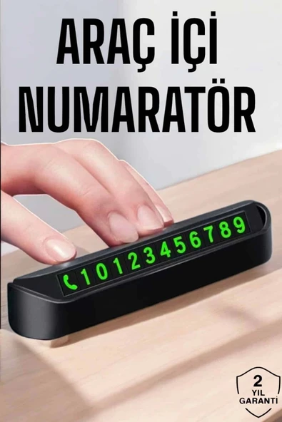 Numaralık Araç İçi Araba Araç Park Numaratör Telefon Numarası Yazma P122407S5961 ürün görseli 1