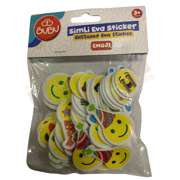 Bu-Bu Simli Eva Sticker Emoji st0155 ürün görseli 1