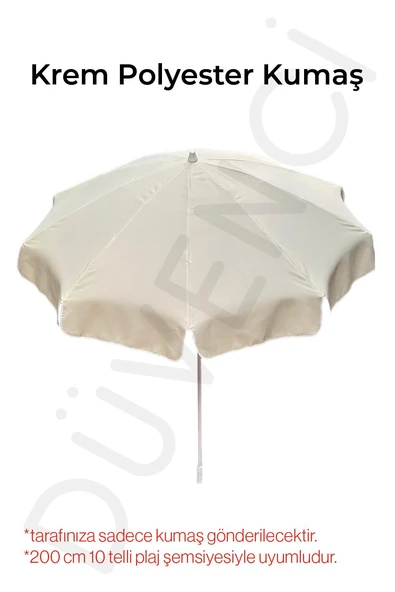 Plaj Şemsiyesi Uyumlu 200/10 Krem Polyester Kumaş - Resim 3