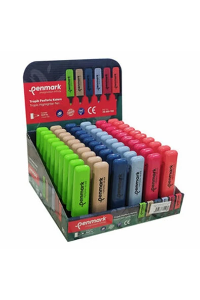 Penmark Fosforlu Kalem Tropik Renkler (60 Lı Stand) ürün görseli 1