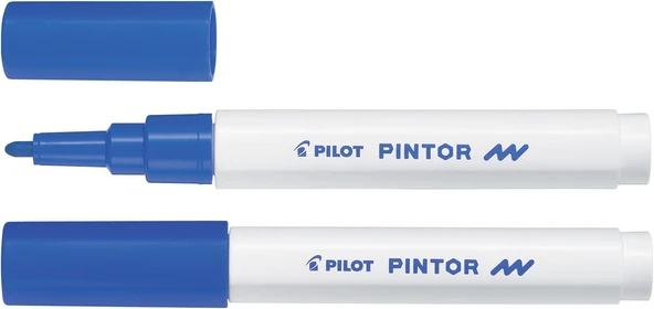 Pilot Pintor Keçeli Markör Dekor Boya Kalemi (F) Mavi Sw-Pt-F-L (6 Lı Paket) ürün görseli 1
