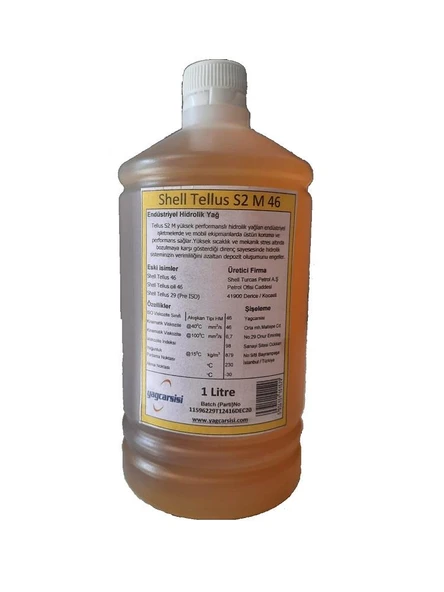 SHELL TELLUS S2 M 46 HİDROLİK YAĞ - 1 LİTRE - Resim 6