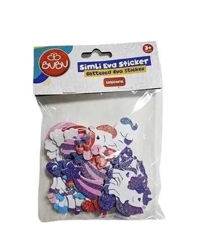 Bu-Bu Simli Eva Sticker Unicorn st0154 ürün görseli 1