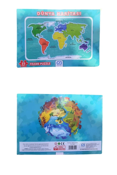 Ca Games Dünya Haritası Frame Puzzle 35 Parça 10200 - Resim 2
