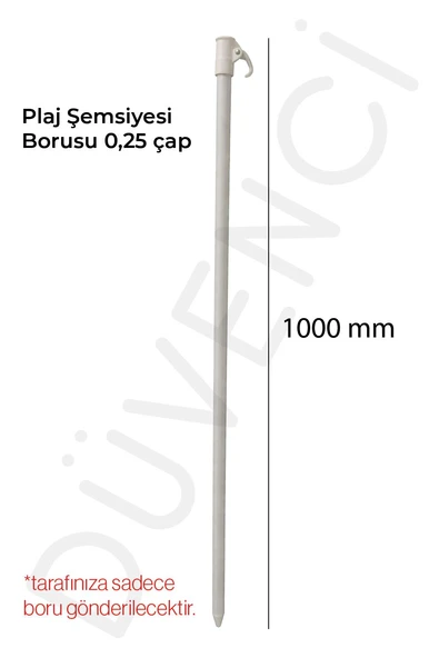 Plaj Şemsiyesi Uyumlu Çelik Boru 0,25 x 1000 mm ürün görseli 1