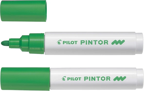 Pilot Pintor Keçeli Markör Dekor Boya Kalemi (M) Limon Yeşili (6 Lı Paket) ürün görseli 1
