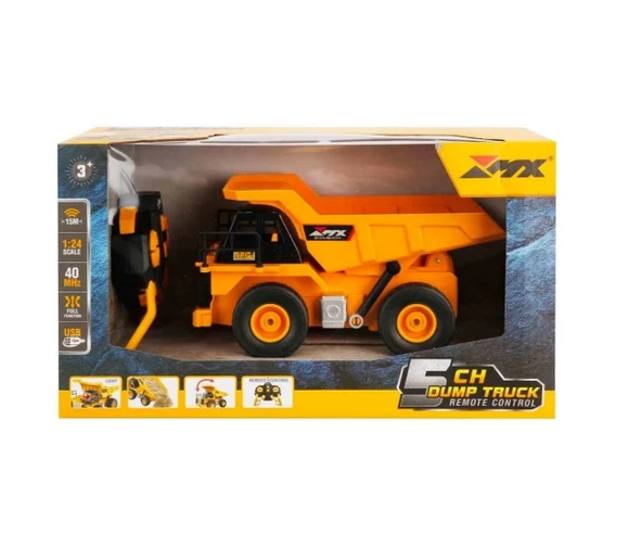 Sunman Oyuncak İş Makinesi 1/24 Uzaktan Kumandalı Damperli Kamyon F/F Işıklı 5Ch 3.7V.Usb 40Mhz. ürün görseli 1