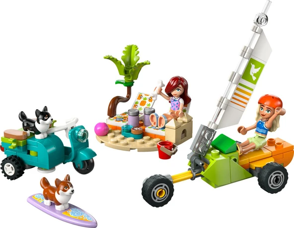 Lego Oyuncak Friends Sörfçü Köpekler ve Scooter Macerası 6 Yaş ve Üzeri Çocuklar için Mini Bebek İçeren Yaratıcı Oyuncak Yapım Seti 113 Parça 42641 ürün görseli 1