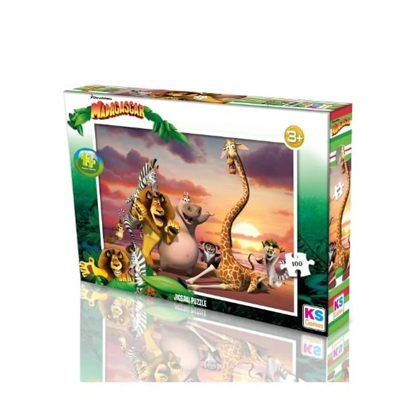 Ks Games Madagascar Puzzle 100 Parça Mg714 ürün görseli 1