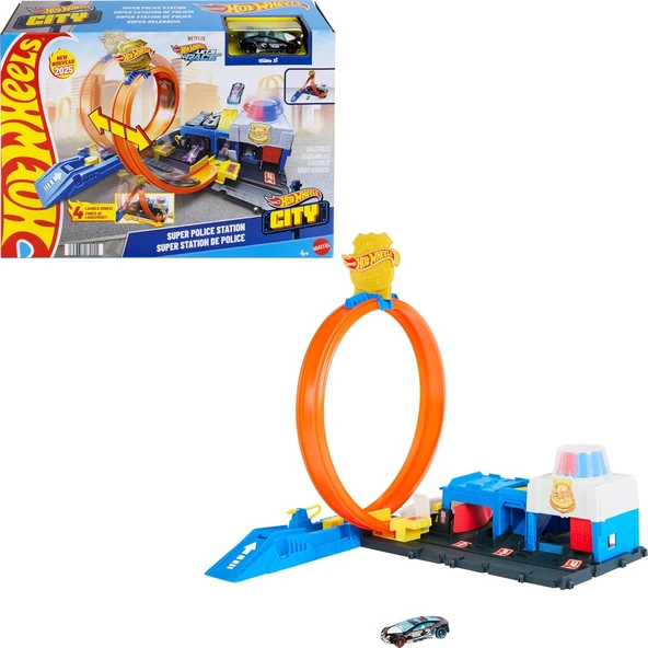 Hot Wheels Oyuncak Polis İstasyonu Oyun Seti Mtl-Jbm71 ürün görseli 1