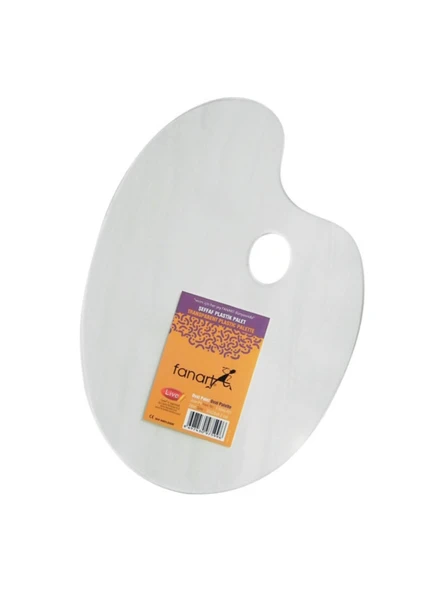 Fanart Academy Şeffaf Plastik Oval Resim Paleti 24X34 Cm ürün görseli 1
