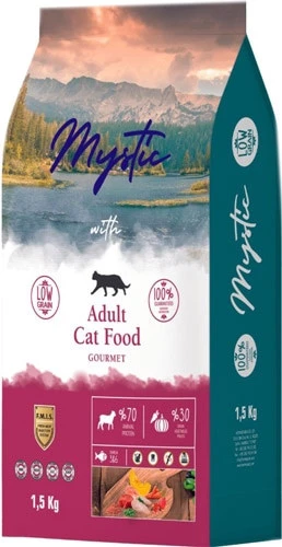 Mystic Mystic Az Tahıllı Gurme Yetişkin Kuru Kedi Maması 1,5 kg. ürün görseli 1