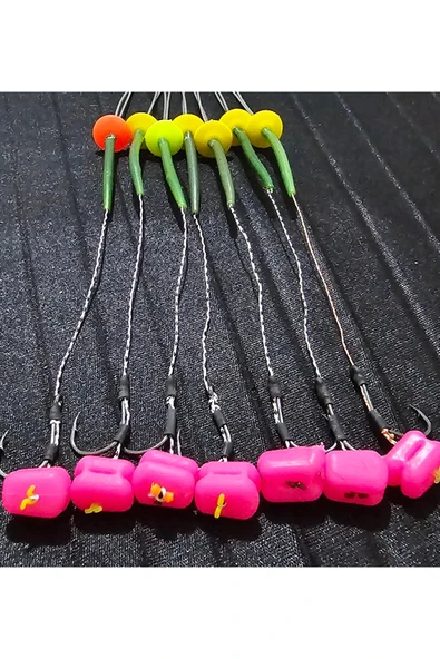 KESEROĞLU 12 (ÇİFT MISIR PEMBE)(RİG VE BOLİ) YÜZEN MODEL 12 TAKIM ürün görseli 1