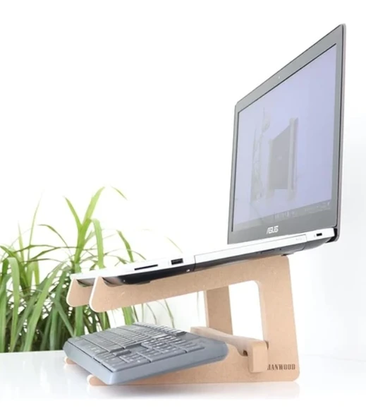 Ahşap Laptop Standı - 13" - 14" Boyutlarındaki Laptoplar Ile Uyumlu - Laptop Yükseltici ürün görseli 1