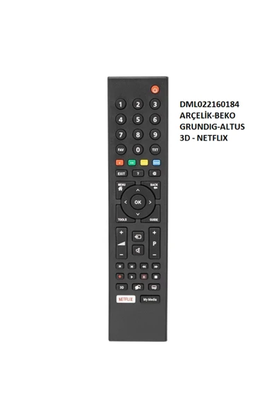 Beko NETFLİX TUŞLU LCD TV KUMANDASI ürün görseli 1