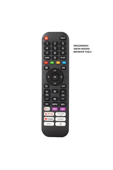 AWOX BROWSER TUŞLU LCD TV KUMANDASI ürün görseli 1