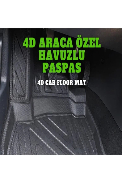 Fiat Palio 1996-2011 Panelvan 3 Kapı Premium Araca Özel 4D Paspas - Resim 4