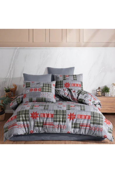 100 Pamuklu Flanel (Pazen) Kumaşından Çift Kişilik Nevresim Takımı ürün görseli 1