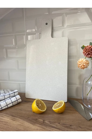 E B Concept Quartz Mermer Kesme Tahtası Leke Tutmaz Nokta Desen ürün görseli 1