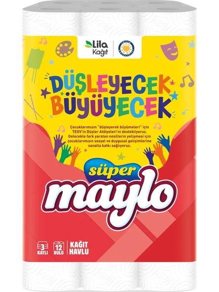 Maylo 3 Katlı 12'li Kağıt Havlu TEGV ürün görseli 1