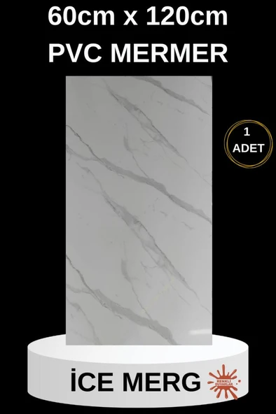 Alternatif Kaplama UV PVC İcemerg Mermer Desenli 1 Adet 60x120cm Ev Ofis Otel Duvar Kaplama Paneli ürün görseli 1