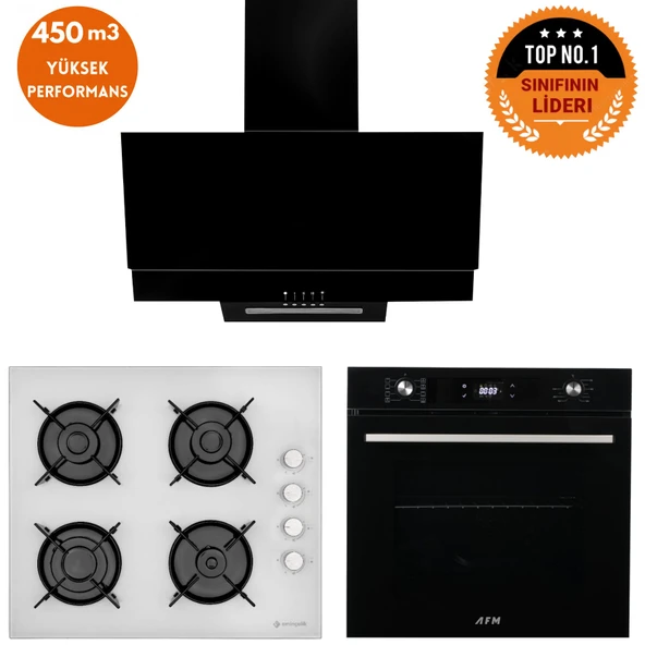Eminçelik ve AFM TECH Markalı / Forza Dijital Turbolu  Ankastre Set (12 226 + FM7700 + FM3250) ürün görseli 1