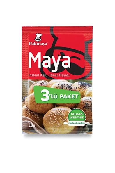 Pakmaya Instant Kuru Hamur Mayası 3x10 G ürün görseli 1