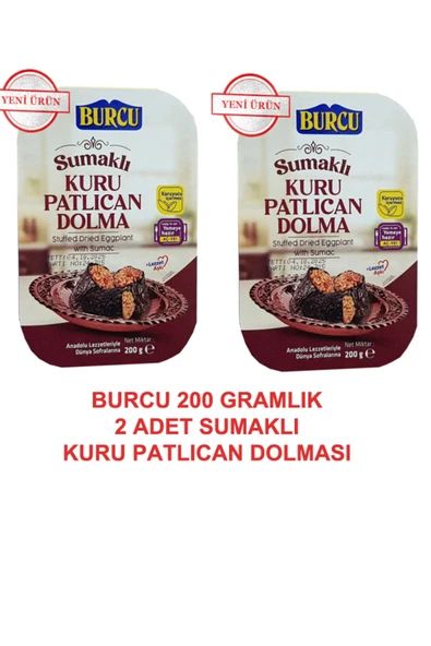 Burcu Kurutulmuş Patlıcan Dolması 200 gramlık 2 paket ürün görseli 1