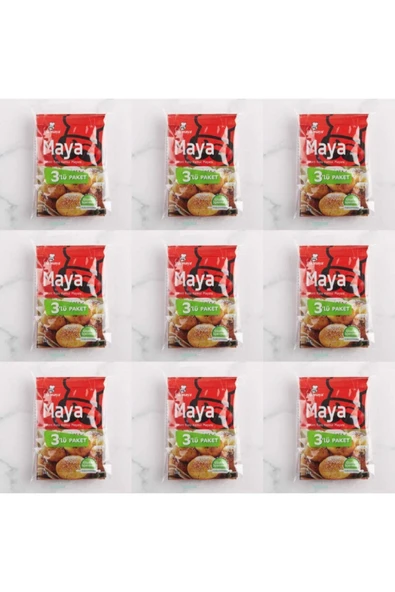Pakmaya Instant Kuru Maya 3x10 gr 9 Paket - Resim 2
