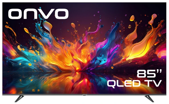 Onvo 85VQ90F3UA 4K Ultra HD 85" 216 Ekran Uydu Alıcılı Google Smart QLED TV ürün görseli 1