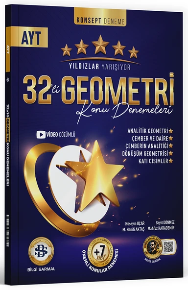 Bilgi Sarmal YKS AYT Geometri Yıldızlar Yarışıyor 32 Deneme Bilgi Sarmal Yayınları ürün görseli 1