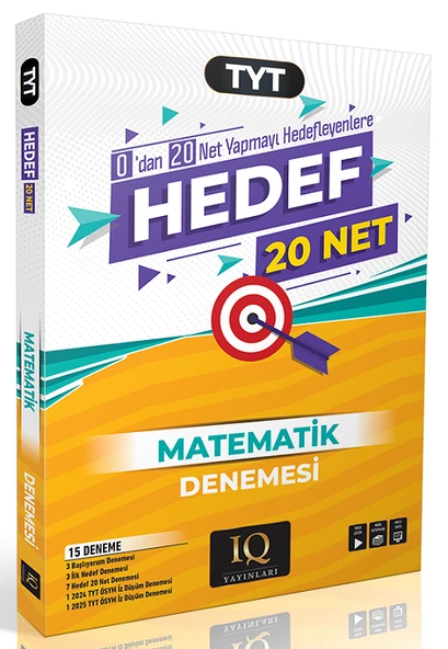 IQ Yayınları YKS TYT Matematik Hedef 20 Net Denemeleri IQ Yayınları ürün görseli 1