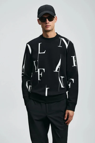 Lufian Erkek Tiffany Siyah Sweatshirt 112030184 ürün görseli 1