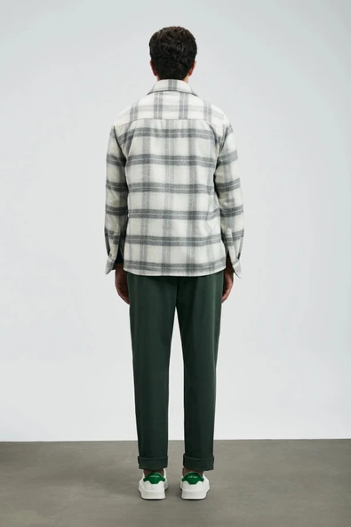 Lufian Valdo Erkek Gri Basic Gömlek Regular Fit 112010669 - Resim 3