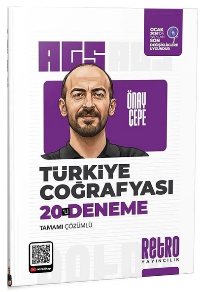 Retro 2026 MEB-AGS Türkiye Coğrafyası 20 Deneme Çözümlü - Önay Çepe Retro Yayıncılık ürün görseli 1