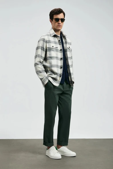 Lufian Valdo Erkek Gri Basic Gömlek Regular Fit 112010669 - Resim 2
