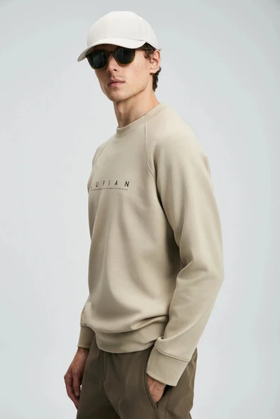 Lufian Erkek Cooper Bej Sweatshirt 112030177 - Resim 2