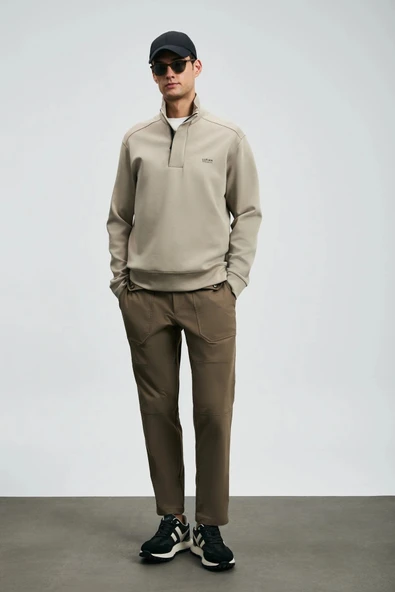 Lufian Tom Chino Erkek Toprak Renk Slim Fit Pantolon 112190346 ürün görseli 1