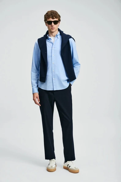 Lufian Sterno Smart Chino Erkek Lacivert Slim Fit Pantolon 112190330 ürün görseli 1