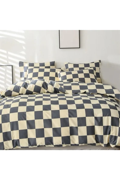 Çift Kişilik Nevresim Takımı 200x220cm - 4 Yastık Kılıfı - Lastikli Çarşaflı ürün görseli 1