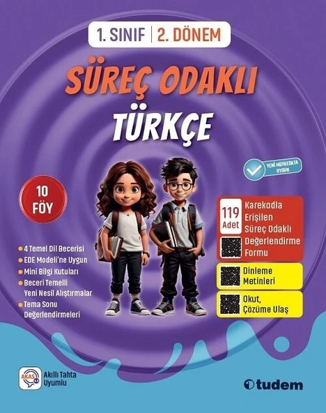 Tudem 1. Sınıf 2. Dönem Süreç Odaklı Türkçe Tudem Yayınları ürün görseli 1